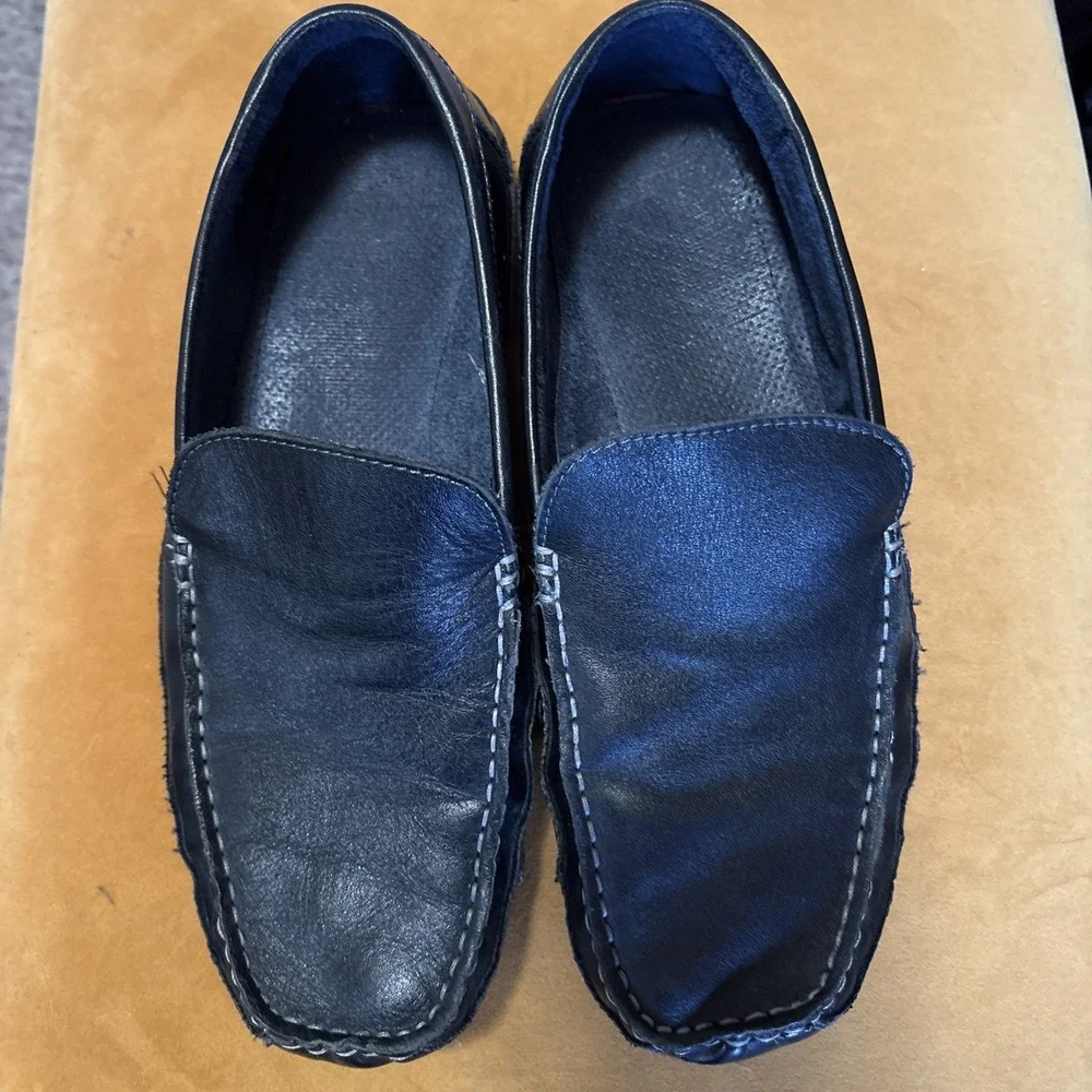 ALDO Men's Sz 9 Or 42 Leather Loafer Shoes Black‎